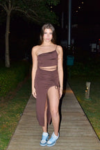Conjunto Top e Saia Longa